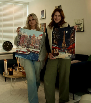 3. Torka, rama in och häng upp